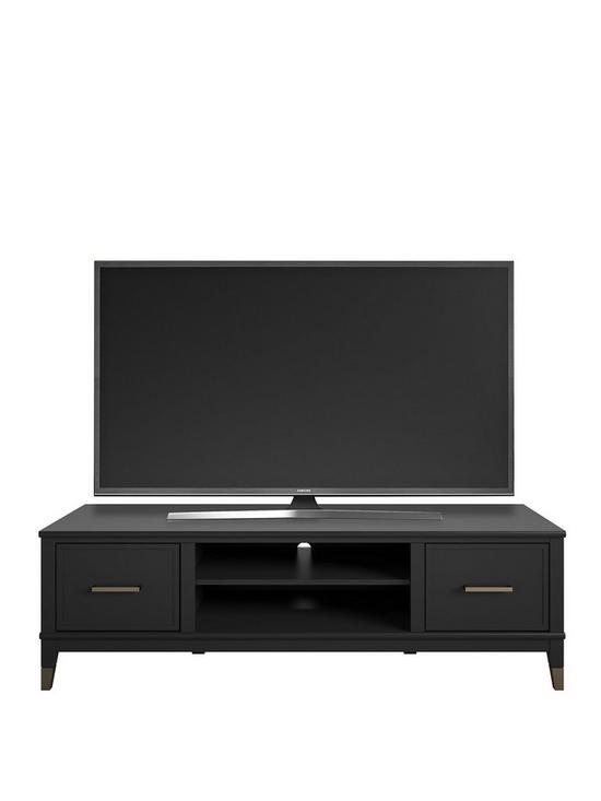 stillFront image of cosmoliving-by-cosmopolitan-westerleigh-tvnbspstand-blackgold-fits-up-tonbsp65-inch