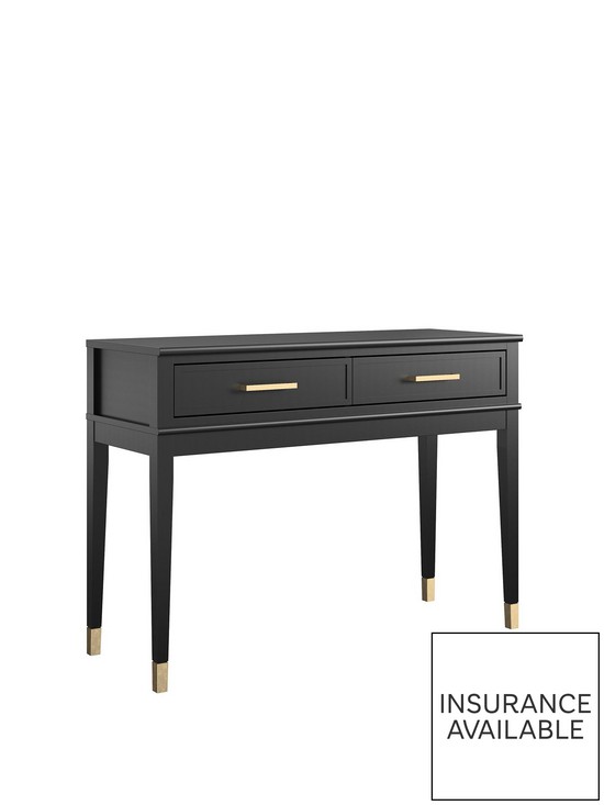 front image of cosmoliving-by-cosmopolitan-westerleigh-console-table-black