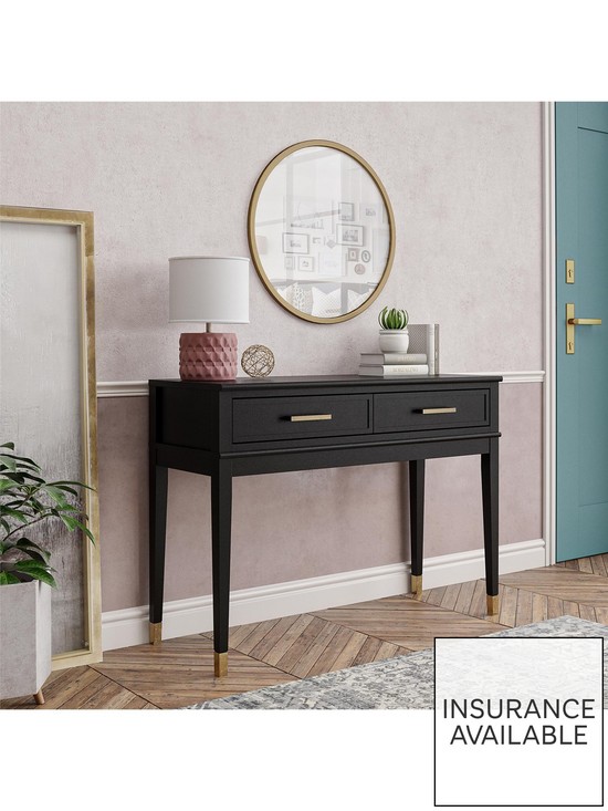 stillFront image of cosmoliving-by-cosmopolitan-westerleigh-console-table-black