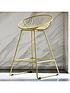  image of cosmoliving-by-cosmopolitan-ellis-wire-bar-stool--gold