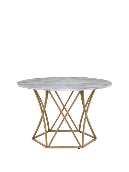 front image of cosmoliving-by-cosmopolitan-elle-round-dining-table