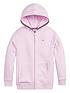  image of tommy-hilfiger-girls-heritage-logo-zip-through-hoodie-pink