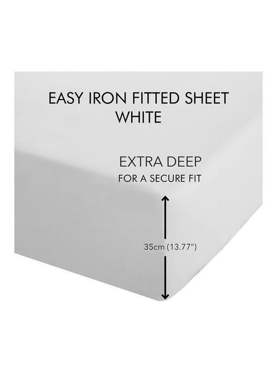 stillFront image of catherine-lansfield-easy-ironnbsppercale-extra-deep-fitted-sheet-ndash-white