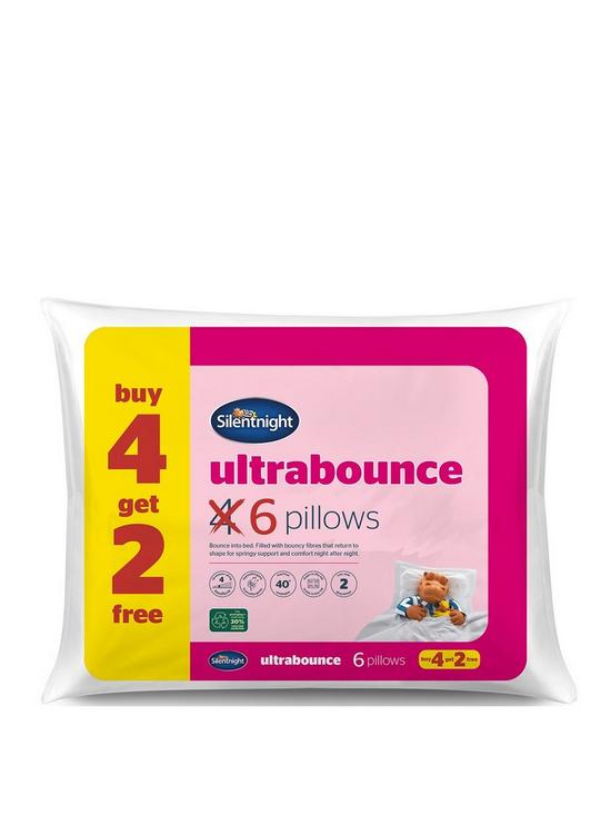 front image of silentnight-ultrabounce-pillow-buy-4-get-2-free-white