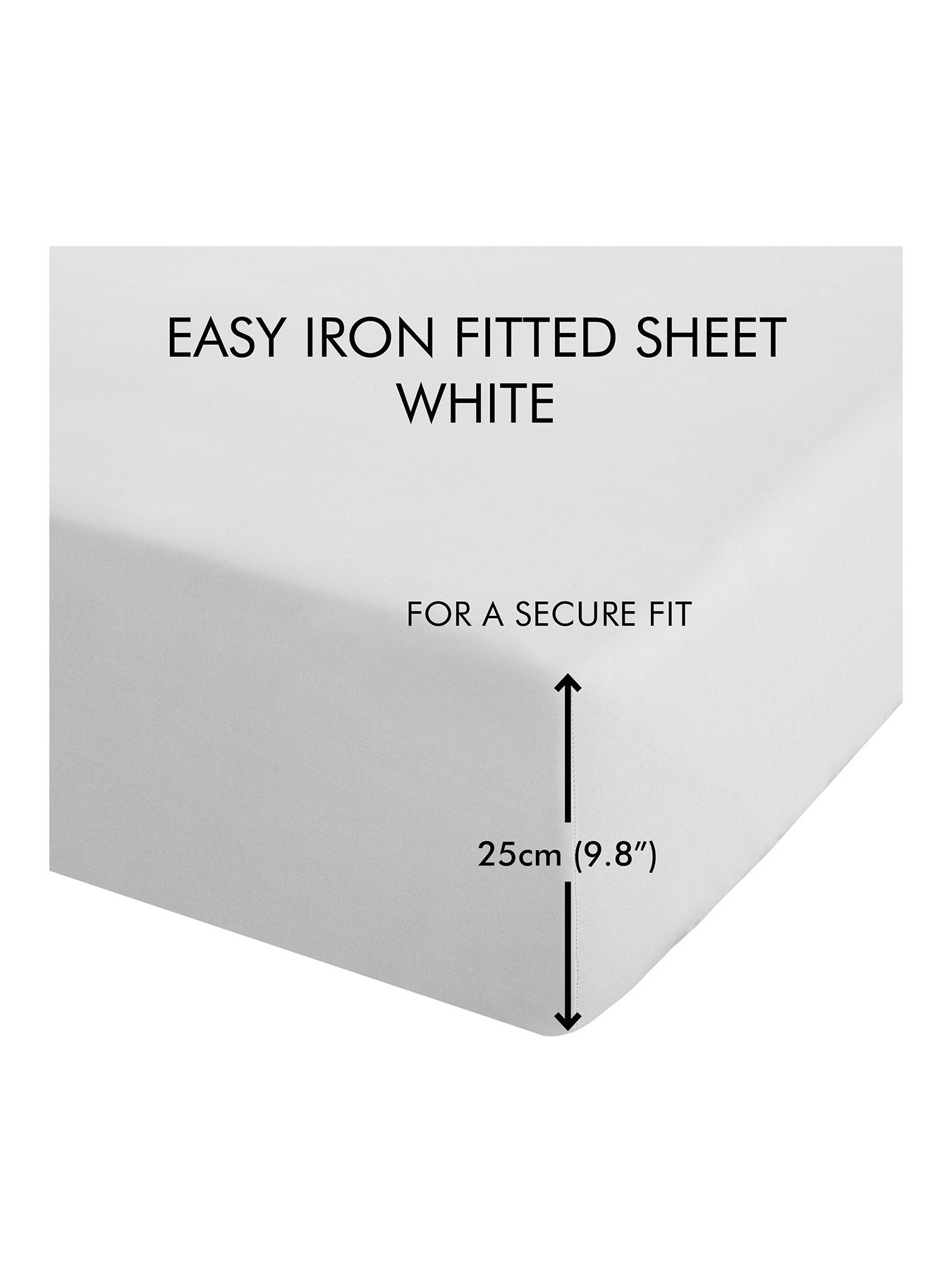 Catherine Lansfield Easy Iron Percale Fitted Sheet – White ...