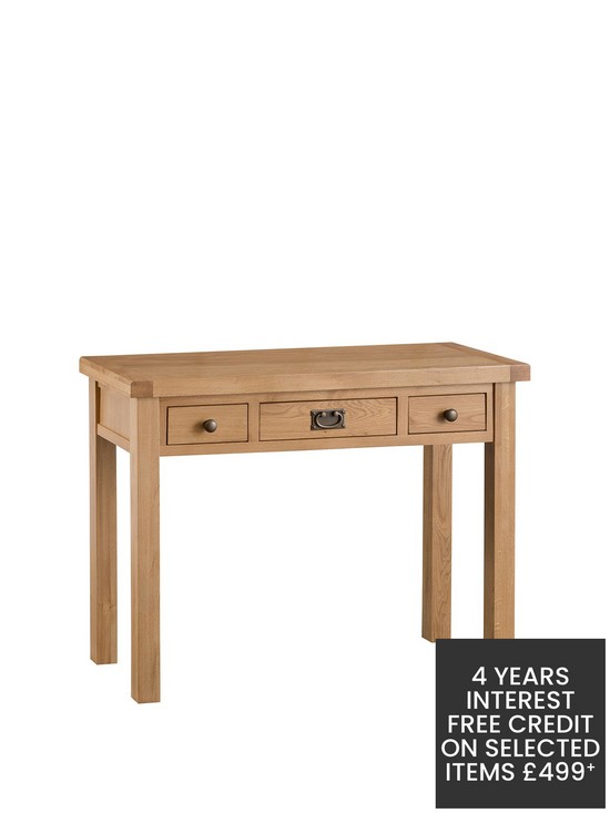 front image of k-interiors-alana-part-assembled-solid-woodnbspdressing-table-stool-and-mirror-set