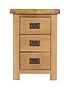  image of k-interiors-alana-ready-assembled-solid-woodnbsp3-drawer-bedside-chest