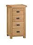  image of k-interiors-alana-ready-assembled-solid-woodnbsp4-drawer-narrow-chest