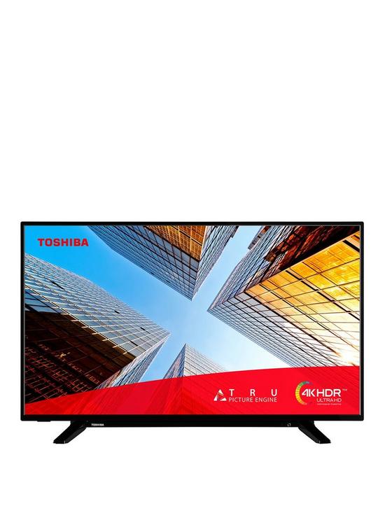 front image of toshiba-43ul2063db-43-inch-4k-ultra-hd-hdr-freeview-play-smart-tv-black