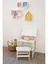  image of premier-housewares-kids-desk-and-stool-set--white