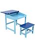  image of premier-housewares-kids-desk-and-stool-set--blue