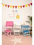  image of premier-housewares-kids-desk-and-stool-set--pink