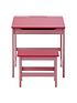  image of premier-housewares-kids-desk-and-stool-set--pink