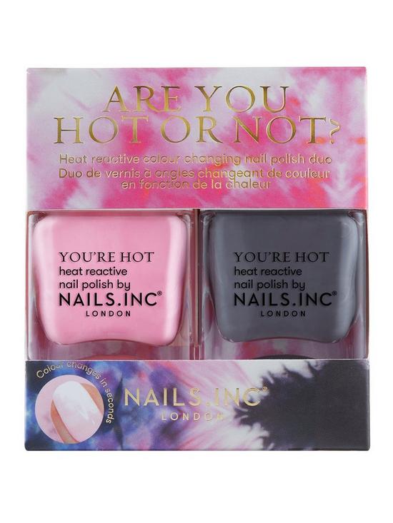 front image of nails-inc-are-you-hot-or-not-nail-polish-duo
