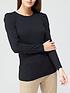  image of v-by-very-puff-sleeve-seamed-detail-top-black