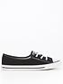  image of converse-womens-ballet-lace-slip-trainers-blackwhite