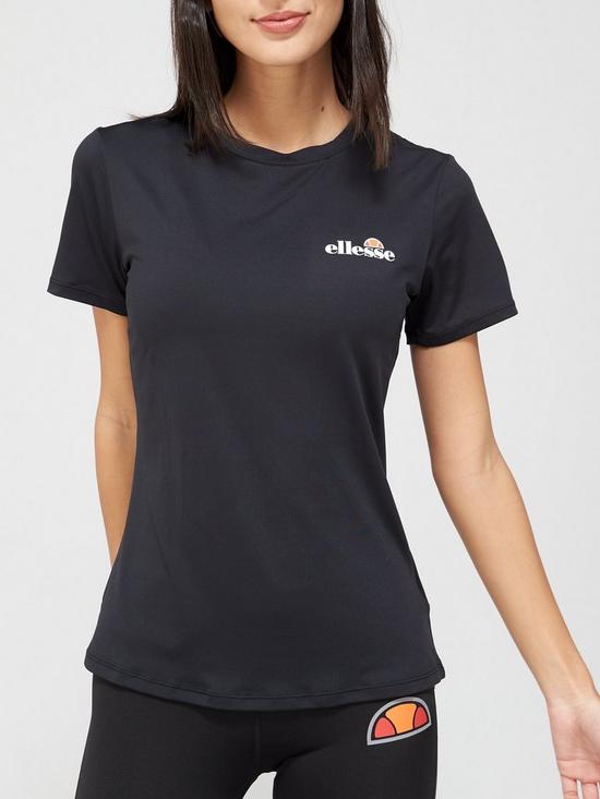 front image of ellesse-sport-setri-t-shirt-black
