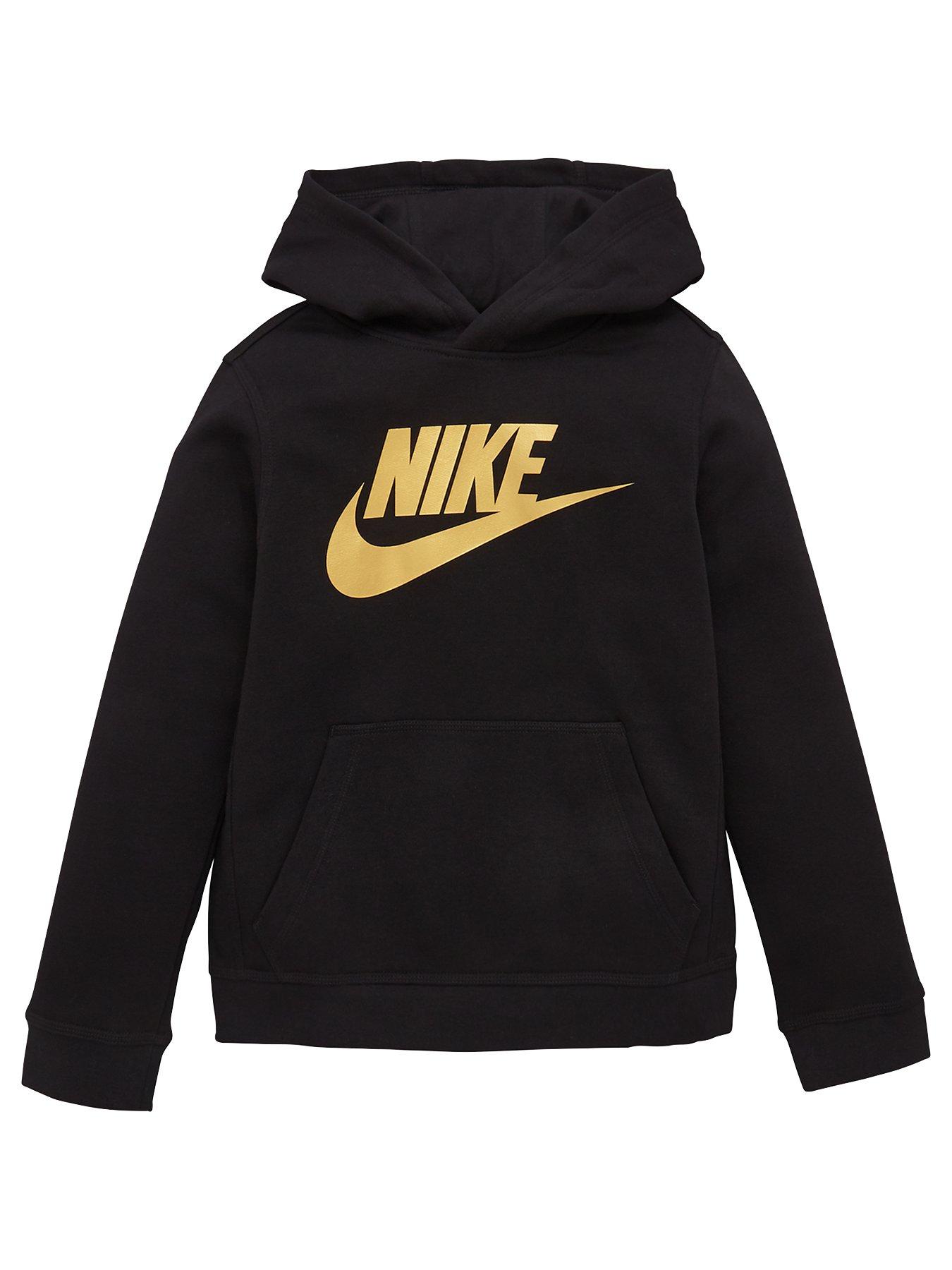 nike sweater black and gold