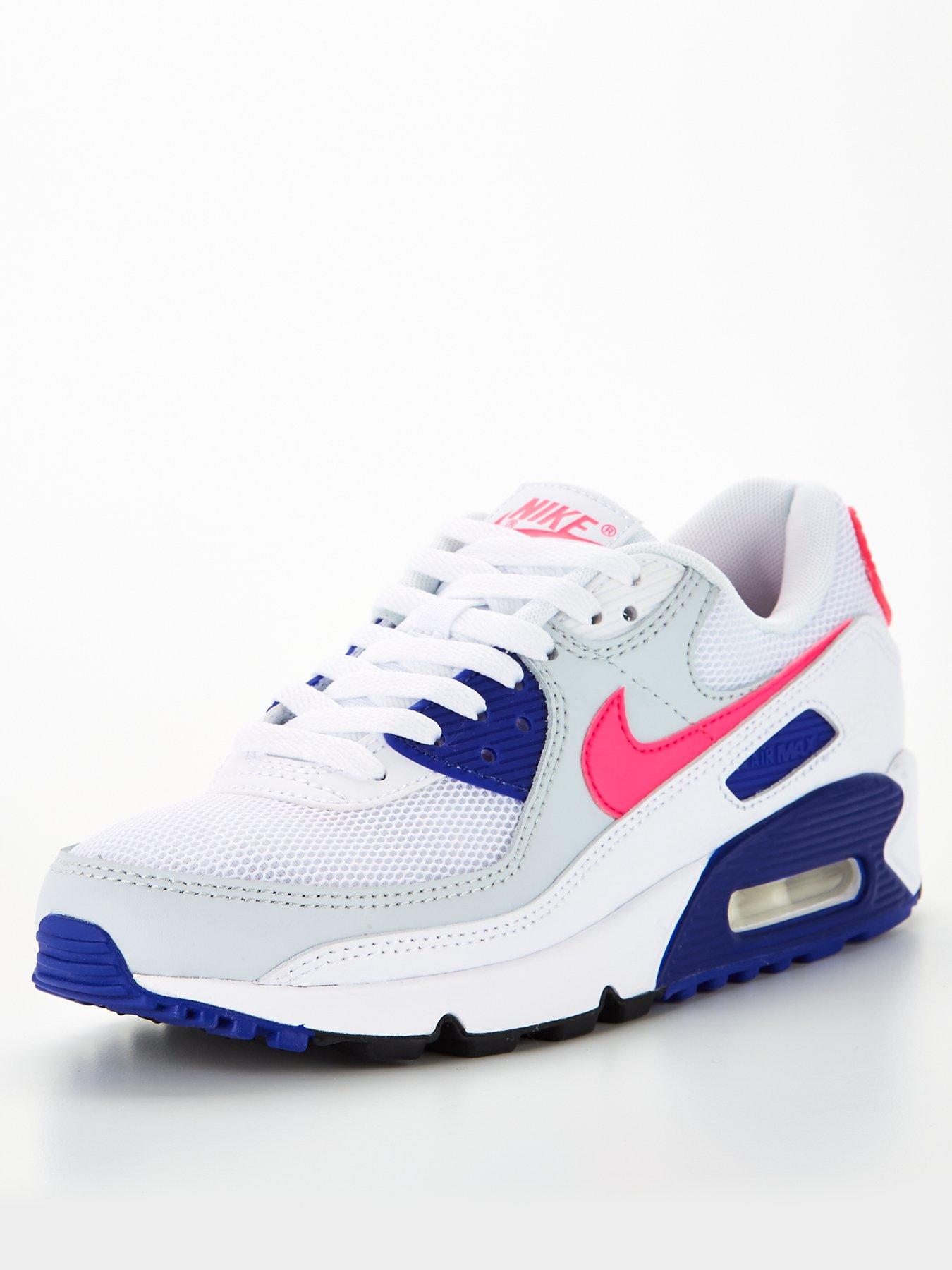 pink blue and white air max