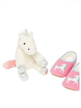 joules-girls-unicorn-slippers-and-toy-set-pink