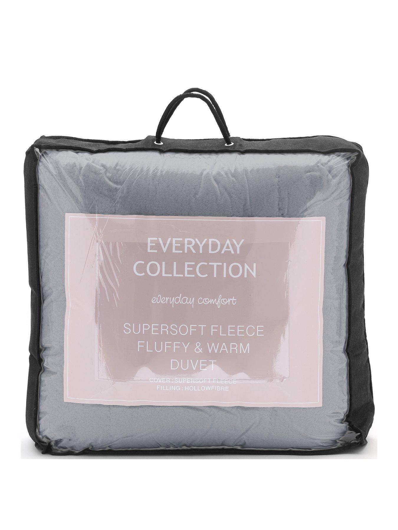 undefined Teddy Fleece 13.5 Tog Duvet – Grey