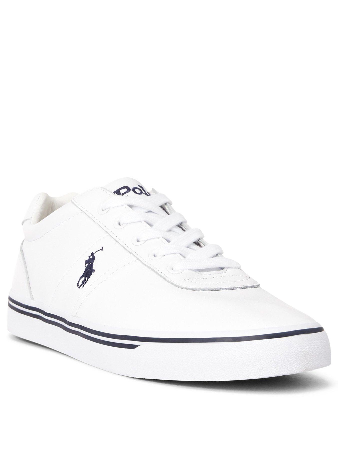 ralph lauren white leather trainers