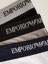  image of emporio-armani-bodywear-3-pack-emporio-waistband-stretch-cotton-trunks-blackgreywhite
