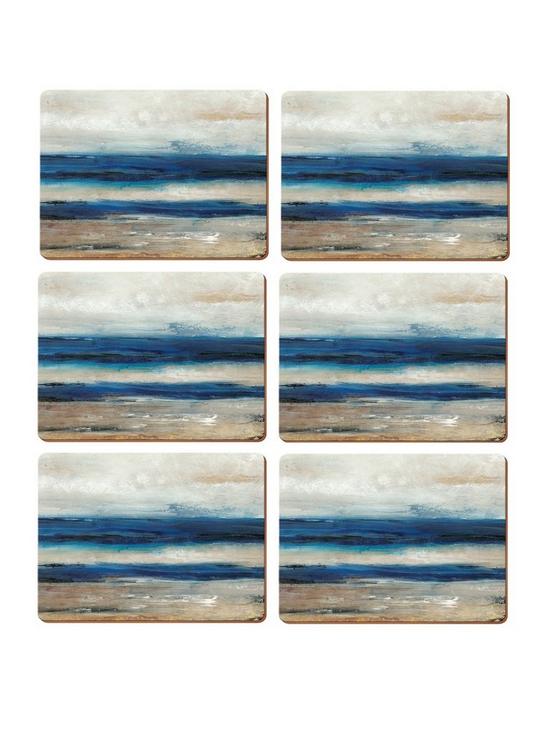 front image of creative-tops-abstract-ocean-view-placemats-ndash-set-of-6