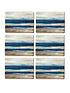  image of creative-tops-abstract-ocean-view-placemats-ndash-set-of-6