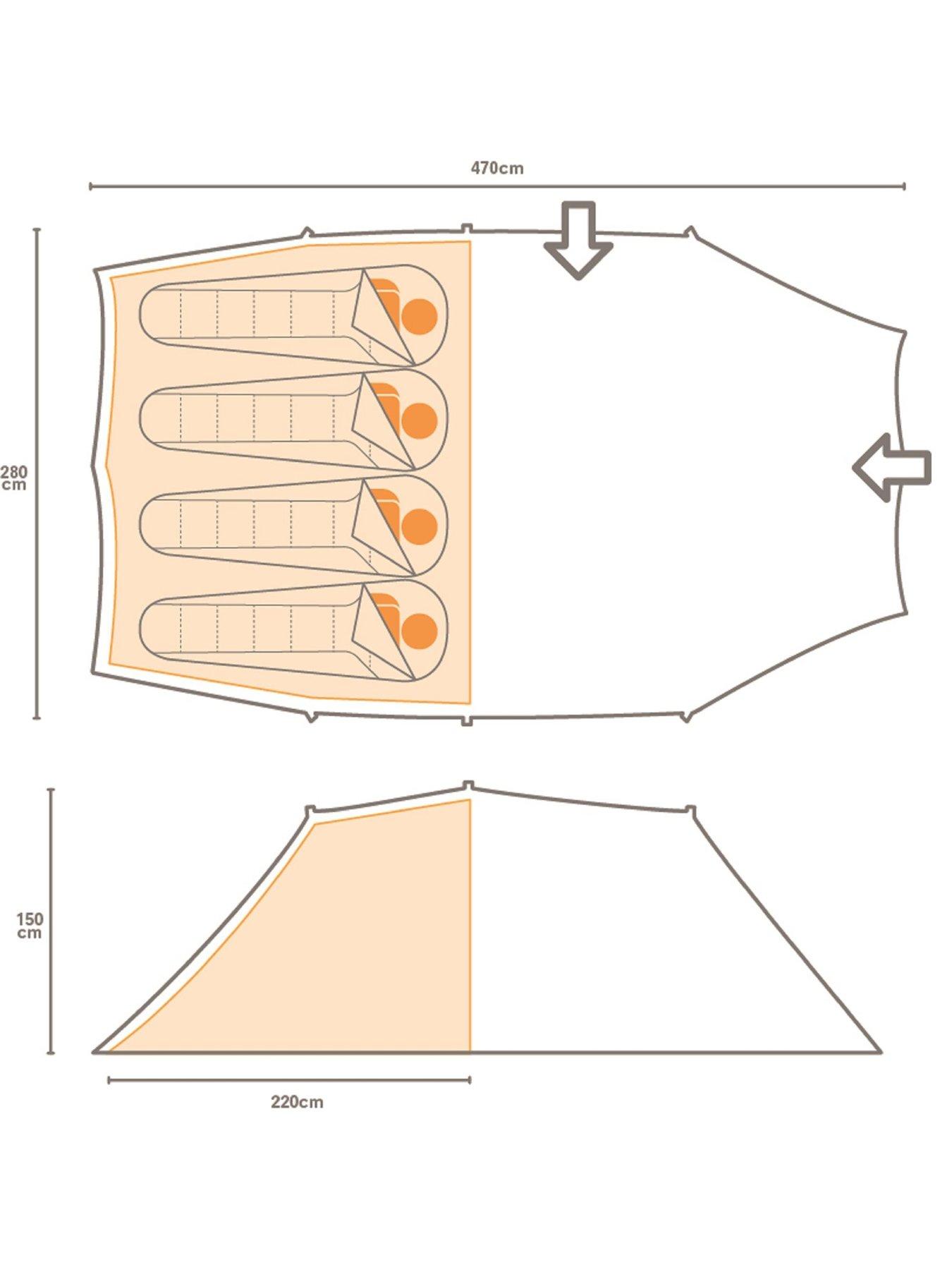 Image 4 of 6 of Regatta Vester 4 Person&nbsp;Tent