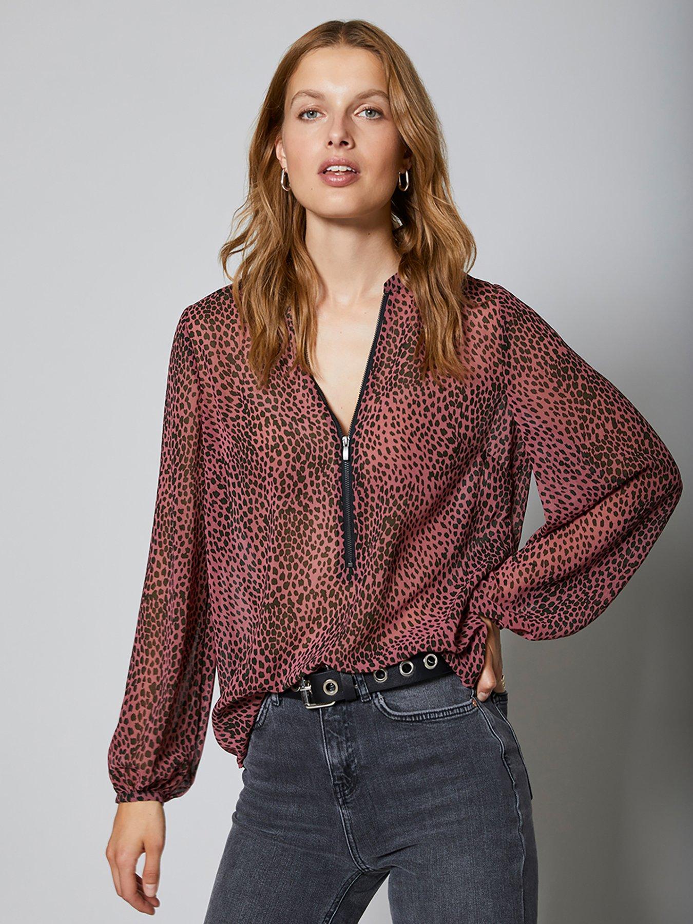 mint velvet leopard print top