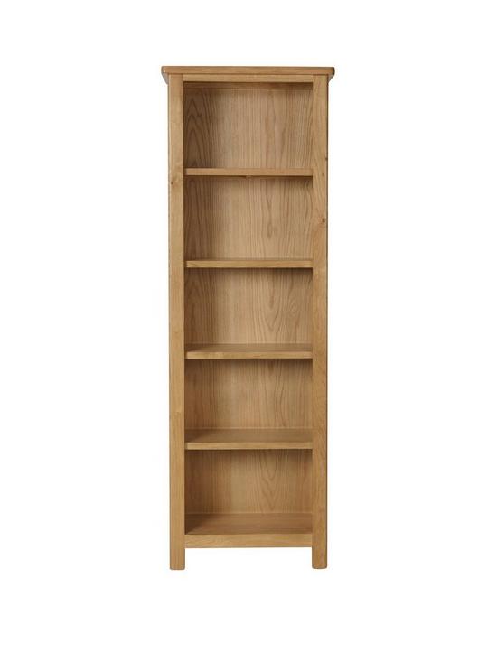 front image of k-interiors-shelton-ready-assembled-solid-wood-large-bookcase