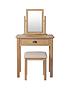  image of k-interiors-shelton-part-assembled-solid-woodnbspdressing-table-stool-and-mirror-set