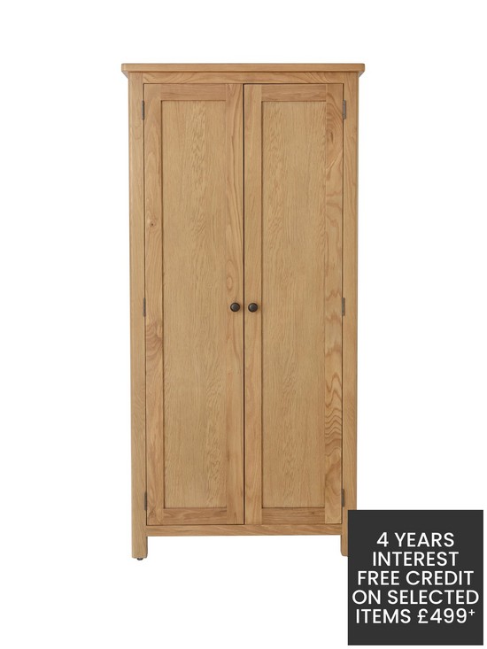 front image of k-interiors-shelton-partnbspassembled-solid-woodnbsp2-door-wardrobe-rustic-oak