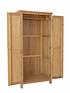  image of k-interiors-shelton-partnbspassembled-solid-woodnbsp2-door-wardrobe-rustic-oak