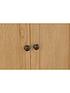  image of k-interiors-shelton-partnbspassembled-solid-woodnbsp2-door-wardrobe-rustic-oak