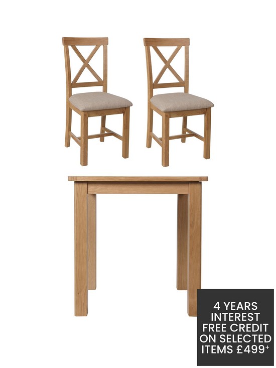 front image of k-interiors-shelton-part-assembled-solid-woodnbspdining-table-2-chairs