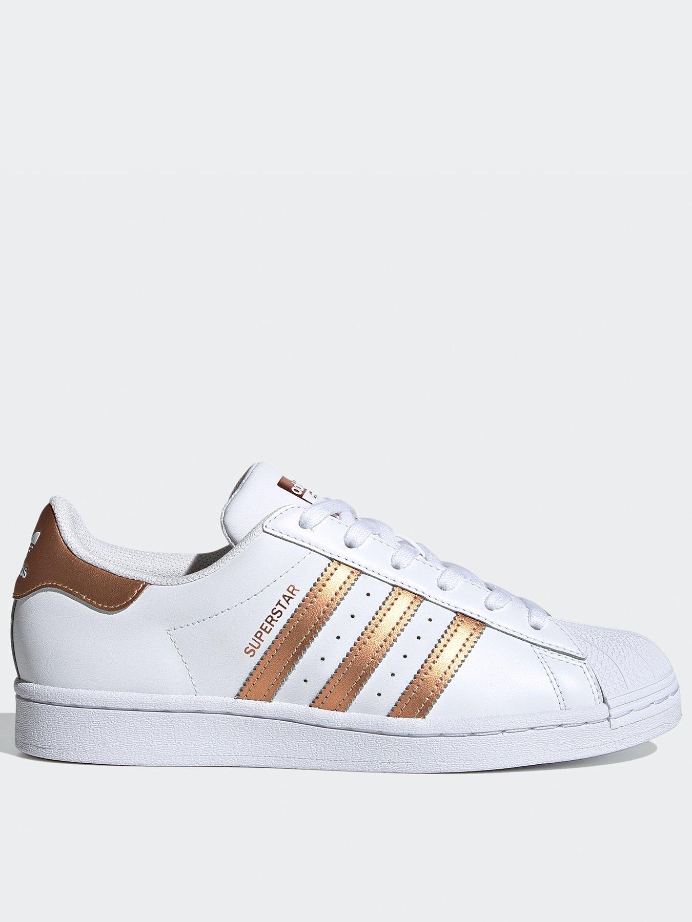 Adidas rose store gold superstar trainers