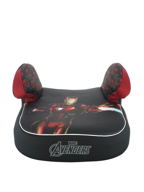 front image of marvel-avengers-iron-man-dream-car-booster-seat