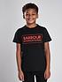  image of barbour-international-boys-essential-logo-t-shirt-black