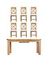  image of k-interiors-alana-part-assembled-solid-wood-170-220-cm-extending-dining-table-nbsp6-fabric-chairs