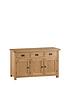  image of k-interiors-alana-ready-assembled-solid-woodnbsp3-door-3-drawer-sideboard