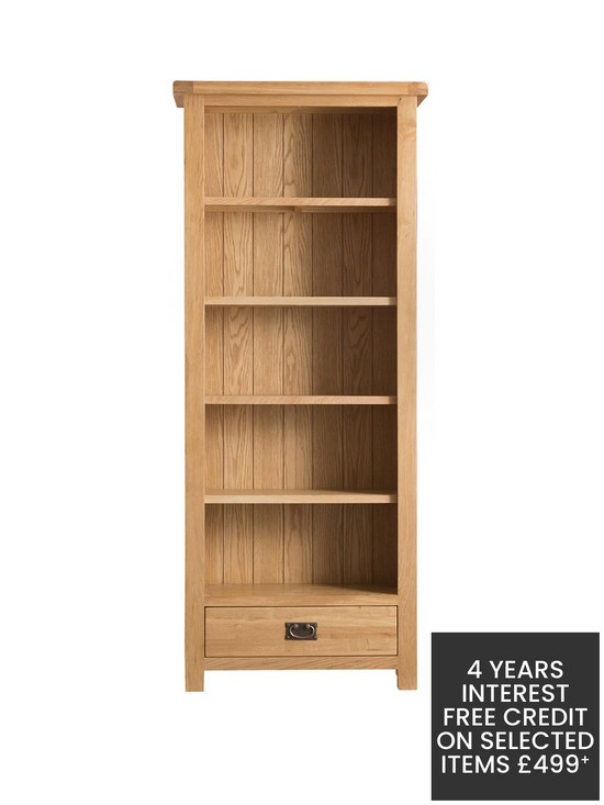 front image of k-interiors-alana-ready-assembled-solid-wood-bookcase