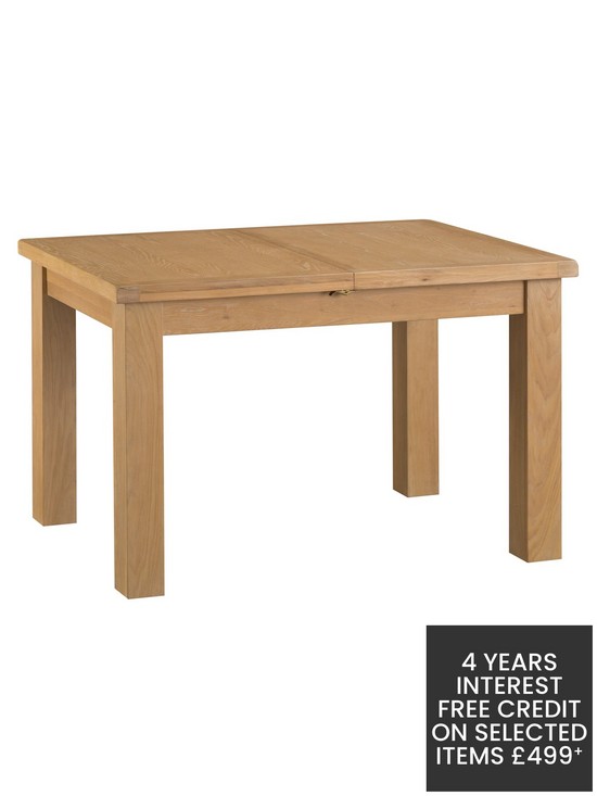 stillFront image of k-interiors-alana-part-assembled-solid-wood-125-175-cmnbspextendingnbspdining-table-nbsp4-fabric-chairs