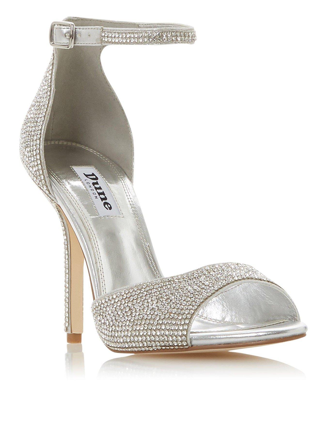 silver party shoes