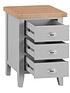 image of k-interiors-harrow-ready-assembled-solid-woodnbsp3-drawer-bedside-chest