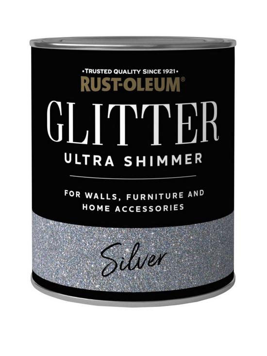 front image of rust-oleum-ultra-shimmer-glitter-silver-750ml