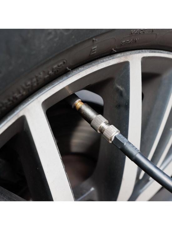stillFront image of streetwize-accessories-digital-double-cylinder-high-pressure-foot-pump