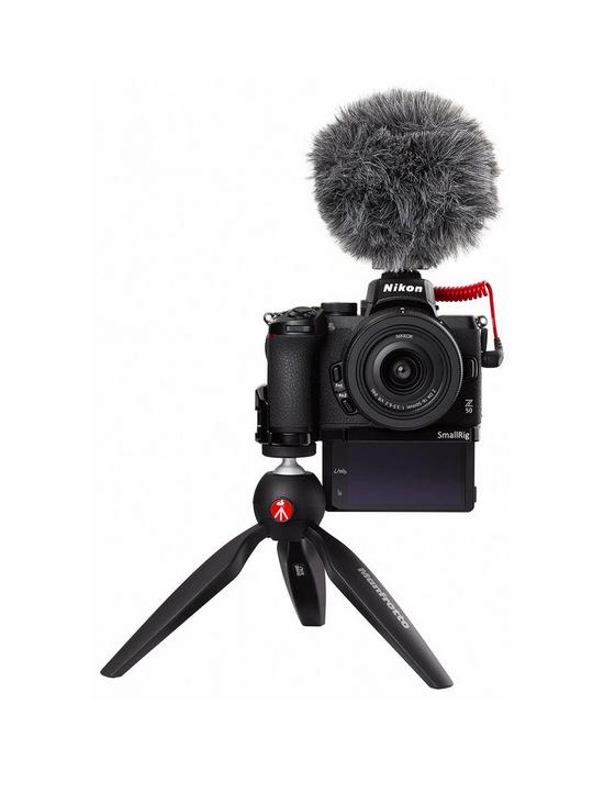 front image of nikon-z-50-mirrorless-digital-cameranbspvlogger-kit