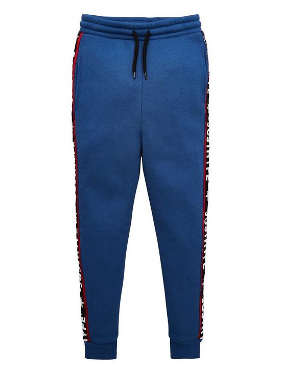 front image of hype-boysnbsptaped-jogger-blue